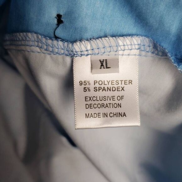 Womans XL Blue Floral Top Button Front Blouse - Picture 4 of 6